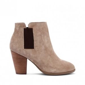 Sole Society Lylee Heel Boots in Taupe Suede 8M